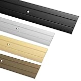 Gedotec Übergangsprofil zum Schrauben Alu Schwarz 100 cm | Länge 1 m Breite 37 mm | 1 Stk...