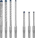 Bosch 7x EXPERT SDS plus-7X Hammerbohrer-Sets (für Weichgestein, Harter Stein, Ø 5-12 mm,...