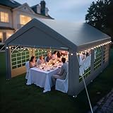 arvioo Pavillon 4x6, Mach Dein Garten zur Partyzone, Partyzelt mit Seitenwänden & Giebelteilen,...