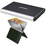 Steinborg Klappgrill | Laptopgrill | Campinggrill | Blitzschneller Aufbau | Hitzebeständiger Rahmen...