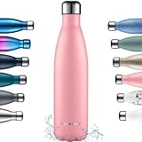 cmxing Doppelwandige Thermosflasche 500 mL / 750 mL mit Tasche BPA-Frei Edelstahl Trinkflasche...