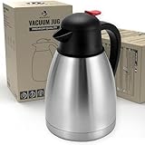 Welsberg Thermoskanne 1.0L Edelstahl Doppelwandige Vakuumisolierung Kaffeekanne Teekanne, BPA-freie...