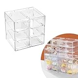 Kosmetik Aufbewahrungsbox, Schubladenschrank Kunststoff für Desktop Storage, Stapelbarer...