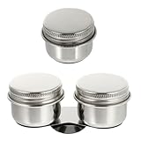 NUOBESTY Edelstahl Pinselwaschtopf mit Deckel 2 Stück Ölbehälter und Farbpalette für Künstler...