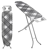 KADAX Klappbares Bügelbrett, 114x34cm Dampfbügelbrett mit Metallnetz, Bügeltisch mit 5mm...