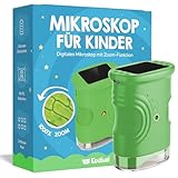 Edubini Digitales Mikroskop für Kinder [1000-fache Vergrößerung] - Tragbares Taschenmikroskop...