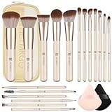 Pinselset Makeup HEYMKGO 18 Stück Professionelle Makeup Pinsel Set mit 2 Puderquaste & Reisetasche,...