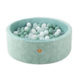 Dodozen Bällebad Bällepool Für Babys Kinder 90X30cm Rund,Superweicher Samt,Abnehmbar und...