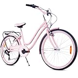 sun baby Mädchenfahrrad 24 Zoll Heart Bike Rosa, Kinderfahrrad für 8-12 jährige Mädchen mit...