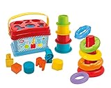 Simba 104010191 - ABC Baby Spielset, Ringpyramide, bunter Sortiereimer und Stapelpyramide, 18 Teile,...