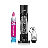 SodaStream Wassersprudler Gaia schwarz für die Herstellung von Mineralwasser, inkl. 1 Flasche à 1...