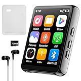 128GB MP3 Player mit Bluetooth, tragbarer digitaler Musikplayer mit Lautsprecher, 2.4' Full Touch...