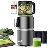 Anybear Entsafter mit 124 mm Einfüllschacht | 350W Slow Juicer mit Doppel-Zerkleinerungstechnologie...