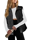 Zeagoo Damen Weste Ärmellose Steppweste Warm Leicht Winterjacke Herbst Kurz Westen mit...
