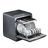 Table Top Compact Dishwasher Mini Dishwasher with 5 Programmes Table Top Dishwashers Home Portable...