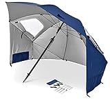 SportBrella Premiere Umbrella, Multi-Purpose Sun Umbrella for Garden, Easy Folding Setup, Blue,...