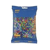 Hama Perlen 201-54 Bügelperlen Beutel mit ca. 3.000 bunten Midi Bastelperlen mit Durchmesser 5 mm...
