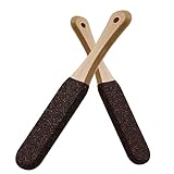 BEZOX Fußschrubber aus Holz, Fersenschleifer – Premium-Fußfeilen-Pediküre-Werkzeug für...