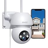 Überwachungskamera Aussen PTZ 360°, GNCC WLAN IP Kamera Outdoor 2.4Ghz, 1080PKamera Überwachung...