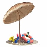 Stroh Strandschirm-knickbar Hawaiischirm Gartenschirm 160-180-200-240cm Tischschirm Mit Verankerung...