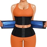 KUMAYES Damen Waist Trainer Bauchweggürtel Korsett Bauchweg Body Shaper Sauna Schwitzgürtel zum...