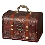 Teksome Schatzkiste aus, Vintage-Box - Vintage-Schatzkiste, Holzkiste für Kindergeschenke,...