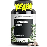 natural elements Premium Multivitamin – 180 hochdosierte Komplex-Kapseln – wertvolle Vitamine...