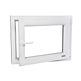 Fenster - Kunststofffenster Weiss BxH 950x550 mm - Garagenfenster/Gartenhausfenster/Kellerfenster...