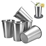 DIKEBAO 6 Stück Edelstahlbecher 350 ml Metallbecher Camping Edelstahl Tasse Metall Reisebecher...