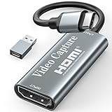Videoaufnahmekarte, HDMI auf USB C Capture Card, 1080p Typ C Capture Card, HDMI Videospiel-Aufnahme...