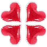 MOLUCKFU 4 Stück Pack Wiederverwendbare Gel Eispackungen Herzförmig PVC Gelkissen für...