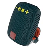 Denash Fahrrad-Lautsprecher, IPX5 Wasserdicht, über USB Wiederaufladbar, FM-Radio, Tragbarer...