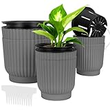 Hysagtek 6 Pack Blumentopf, Kunststoff Blumentopf Selbstbewässernd, Kräutertopf mit...