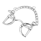Yiziecce D Ring Snaffle Bit für, Mundstück aus Edelstahl mit Kette, für 135 -mm -Pferdmund,...