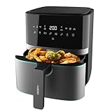 Cecotec Heißluftfritteuse 5,5 L Cecofry Full InoxBlack Pro 5500. 1700 W, Fritteuse ohne Öl, Diät...