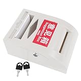 GARIOUANS Abschließbare Wandbriefkasten mit Schloss und Schlüssel Weiß Kunststoff Sicherheits...