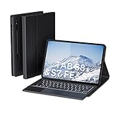 Doohoeek Twill-Tastatur Hülle mit Trackpad für Samsung Galaxy Tab S8+ Plus/S7 FE 12,4 Zoll/S7+...