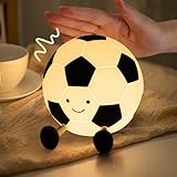 YISUN Fußball Nachtlicht, Nachtlicht Kinder, Tragbares Fussball Nachtlicht mit Touch Steuerung und...