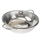 ZUNOXAZ Multifunktionaler Induktionskochtopf aus Edelstahl mit Glasdeckel Doppelwandiger Trennwand...