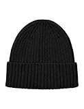 JACK & JONES Herren JACPRIME Cotton Beanie NOOS 12254346,Schwarz,Einheitsgröße