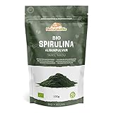 Spirulina Pulver Bio 100g. Natürliches und rohes Spirulina-Algen Pulver. Vegan und rein. In...