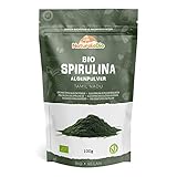 Spirulina Pulver Bio 100g. Natürliches und rohes Spirulina-Algen Pulver. Vegan und rein. In Indien...