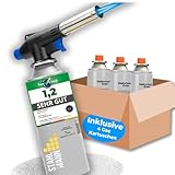 STAHLMANN ® Gasbrenner mit Kartusche 227g – Schweißbrenner max. 1300°C Temperatur – Lötlampe...