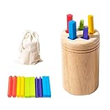 Sortierspielzeug für Kinder - Lernspielzeug zum Sortieren | Holzstäbchen Sortierspiele für Kinder...