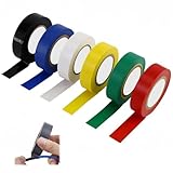 Isolierband Farbig Set, 6 Stück Isolierband 16mm X 15m, Buntes Electrical Tape, Wasserdichtes...