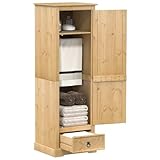 Woonisher Kleiderschrank 55x50x170 cm Massivholz Kiefer schuhregal platzsparend