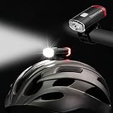 Senticam Fahrrad Helm Licht, USB wiederaufladbare Dual Front und Rear Fahrrad Helm Lichter, IPX3...
