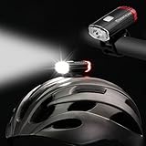 Senticam Fahrrad Helm Licht, USB wiederaufladbare Dual Front und Rear Fahrrad Helm Lichter, IPX3...