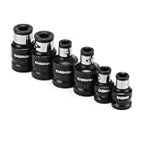 CASOMAN 6-teiliges Bit-Sockel-Adapter-Set, 1/4 'Sechskant x 3/8' Antrieb, 1/2' Antrieb, 5/16...