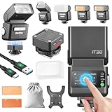 Godox IT32 Kamera Blitzgerät TTL mit X5C Blitzauslöser für Canon Camera 2,4 GHz GN18 510 Blitze...